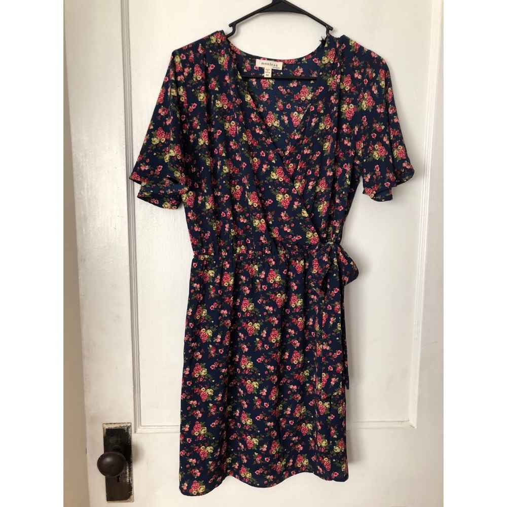 Floral mini wrap dress
